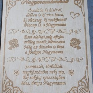 Nagymamámhoz tábla