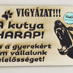 Ugatós kutya tábla