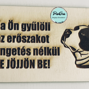 Staffordshire terrier tábla